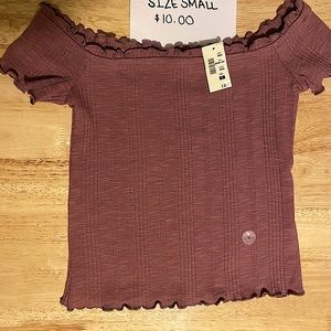 New Aeropostale off the shoulder crop top